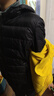 雪中羽皇轻薄羽绒服女连帽2025年秋冬新款休闲小个子白鸭绒保暖防寒外套 黑色 L (165) (95-105斤） 实拍图