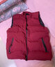 啄木鸟棉马甲男秋冬季男士大码保暖背心加绒加厚非羽加棉休闲马甲外穿 红色 4XL 建议155-165斤 实拍图