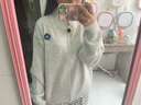 妙奕嘉毛衣女针织衫外套开衫女士秋冬季2025新款衣服女装慵懒风洋气外搭 灰色花朵慵懒风毛衣 均码 【建议75-115斤】 实拍图