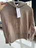 UR秋冬新款女装时尚简约气质高立领针织开衫UWM940018 浅卡其 M 实拍图