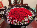 来一客情人节鲜花99朵红玫瑰花束生日礼物表白求婚同城配送全国 99朵红玫瑰女神款 晒单实拍图