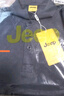 吉普（JEEP）长袖T恤男士秋冬季polo宽松休闲打底衫衣服男装 灰蓝 4XL 实拍图