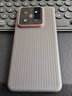ESCASE 小米14Pro手机壳超薄散热磨砂壳镜头防摔硅胶简约男女款耐脏防指纹瓦楞壳半透黑 实拍图