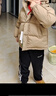 左西男童红色羽绒服冬季2025新款儿童三防加厚保暖外套潮 咖啡色 150 实拍图