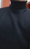 GENIOLAMODE高领毛衣男士秋冬季内穿保暖打底针织衫男生毛线上衣服 黑色 L 实拍图