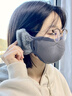 KINGXIAOJING戴眼镜不起雾的口罩冬季防风防寒女高颜值保暖护耳罩一体防冻脸面 儿童款浅紫【不起雾不湿闷纳米微孔科技】 晒单实拍图