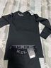 卡尔美（KELME） 儿童紧身衣男女童透气长袖弹力打底衫足球训练服紧身裤健身套装 黑色套装【薄绒加厚-高领】 160 CM 实拍图