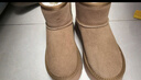 ZHR雪地靴女冬季加绒保暖短靴女高帮圆头厚底女靴 GZ08H 驼色 39 实拍图