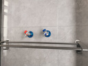 一卫（yweel）枪灰色太空铝毛巾架免打孔毛巾杆单双杆卫生间挂架浴室挂件 枪灰色双杆80cm-62804 实拍图