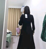 尚都比拉高级感连衣裙女春秋气质方领中长款内搭打底赫本风裙子 黑色 L  实拍图