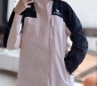 骆驼（CAMEL）拼色夹棉冲锋衣男女情侣棉服防风防水外套户外登山服 A23CA70136幻影黑/木黛色，女 M 实拍图