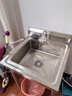 析沐不锈钢水槽商用单槽洗菜盆样式洗碗池简易洗菜池饭店厨房一体盆 50*50*80单池【全套配件加厚款】 加厚不锈钢 实拍图