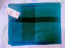 MUJI 羊毛披巾 围巾 围脖冬季 保暖披肩 围巾 绿色格纹120×200cm 实拍图