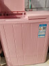 奥克斯（AUX）洗+脱5.0公斤家用小型宿舍单身迷你双桶缸半自动洗脱一体洗衣机HB30P56-98 樱花粉 实拍图
