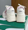 彪马（PUMA）【老爹鞋】增高厚底鞋女蝴蝶结休闲鞋PULSAR WEDGE387090 米白色-粉红-01 38.5 实拍图