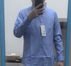 罗蒙免烫衬衣男士无痕冰丝长袖衬衫纯色商务休闲弹力打底爸爸上衣男装 实拍图