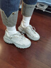 图瓦西老爹鞋女2025春季新款网面透气复古港风轮胎底灰色厚底运动鞋 灰色 37 实拍图