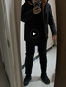 劲霸男装秋冬新款户外保暖中长款羽绒服|IRJR4353 黑色 3XL 实拍图