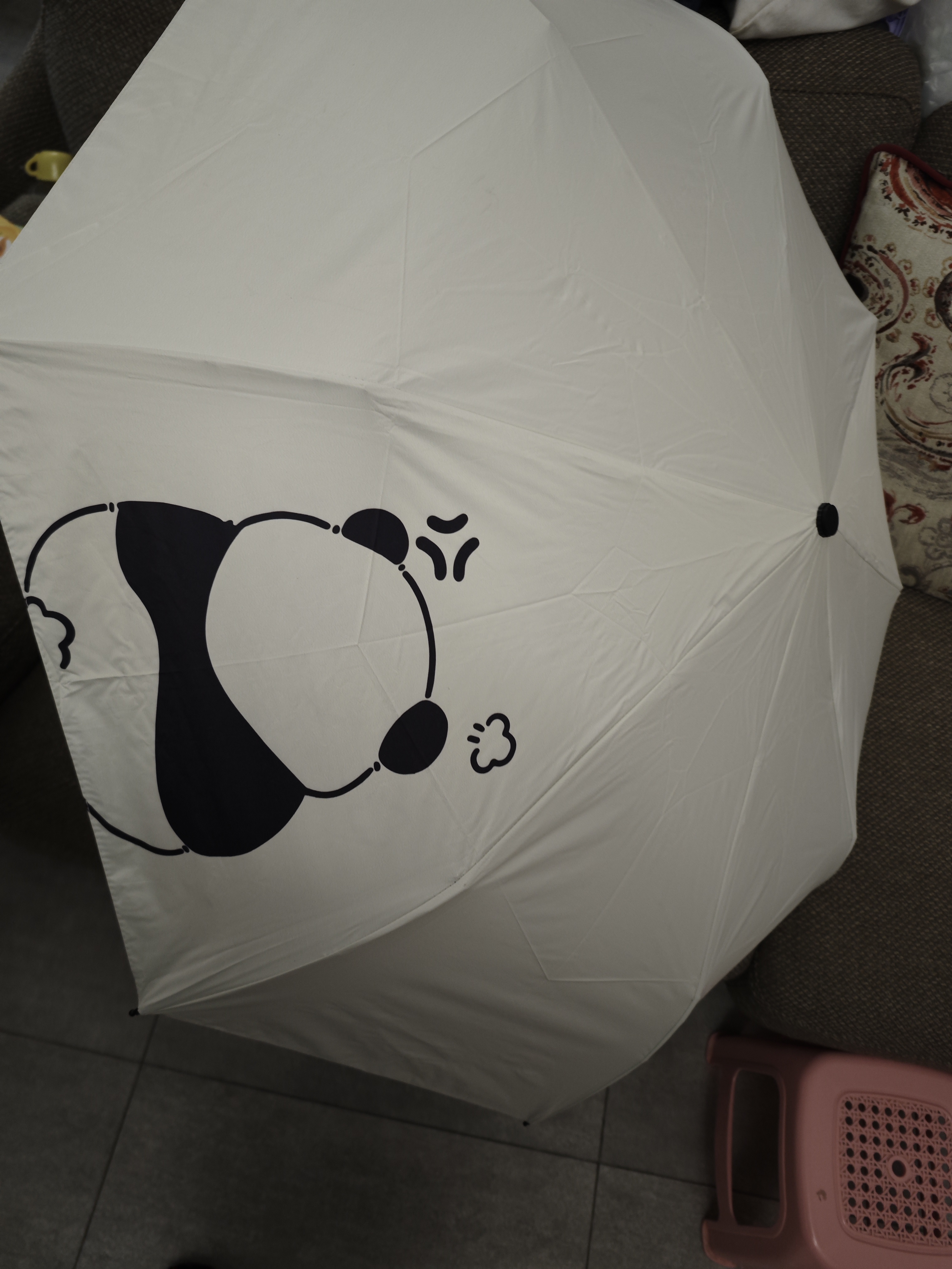 C'mon防晒太阳伞三折晴雨伞遮阳伞女防紫外线upf50+ 生气背影三折 实拍图