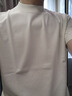 布先生明星同款可机洗毛T羊毛短袖毛衣男士针织打底衫 【小高领】象牙白 L (175) 实拍图