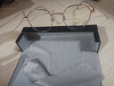 明月镜片 眼镜架全框超轻钛光学眼镜框女配镜高清防蓝光近视眼镜36049 配明月平光防蓝光镜片 实拍图