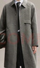 太平鸟男装毛呢大衣长款男冬季翻领宽松外套休闲质感 灰色 M  实拍图
