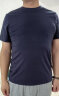 季言夏季t恤男短袖莫代尔棉圆领修身打底衫透气半袖降温冰丝凉感t恤男 藏青色 XL 晒单实拍图