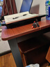 威曼帝电脑桌家用台式书桌学习桌写字桌简约卧室桌子工作台长条桌加厚款 柚木色面+黑架 长80*宽50*高74cm 热卖款 实拍图
