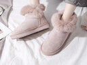 回力雪地靴女2025冬季新款加绒加厚棉鞋子女款学生休闲百搭保暖短靴 粉色 37 实拍图