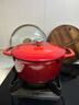 双立人（ZWILLING）珐琅锅铸铁锅汤锅圆形炖锅煲汤锅炖肉锅燃气电磁炉通用 红色24cm 实拍图