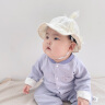 贝娜茜婴儿帽子春秋薄款渔夫帽夏季女宝宝遮阳帽盆帽可调小月龄6-12个月 蝴蝶结-黄色 3个月-2岁（40-49CM） 晒单实拍图