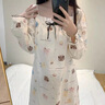 另约带胸垫睡裙女士春秋冬季长袖甜美可爱公主2025新款春秋大码家居服 2237 害羞熊 M 实拍图