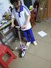 优多那（YODONA）儿童两轮滑板车大童男女小孩成人代步便携可折叠踏板车淡雅紫 实拍图