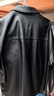 杰克·琼斯（JACK&JONES）男装春秋宽松皮衣舒适简约时尚纯色潮流休闲外套短款上衣PU夹克男 E40 黑色 L 180 实拍图