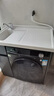 四季沐歌 太空铝洗衣机一体柜阳台伴侣卫生间洗手洗漱台盆带洗衣槽搓板 110CM(左盆)铁灰石-灰盆 实拍图