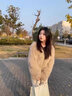 马迪安2023时尚新款秋冬皮草外套女仿狐狸毛短款洋气毛毛外套小香风大衣 奶茶杏色 L 【适合110-125斤】 实拍图
