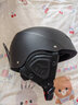 迈卡龙滑雪头盔雪镜一体单板滑雪防撞男女成人保暖透气滑雪护具滑雪装备 K10黑-单头盔 L码-适合女生（头围53-58cm） 实拍图