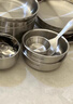 凌丰304不锈钢汤盆加厚加深汤碗洗菜盆和面盆沙拉盆调料盆 菜碟-内径26cm 实拍图