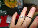 唯一（Winy）莫桑钻戒999纯银情侣戒指对戒一对实用求婚戒指男士女款生日礼物 实拍图