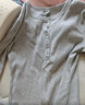 优衣库女装罗纹亨利领T恤/长袖修身短款内搭打底25新款479591 02 浅灰色 L /160/88A 实拍图