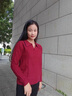 恒源祥羊的毛衫翻领针织衫女春秋款2024新款毛衣秋冬打底上衣 卡其 L 建议105-115斤 实拍图