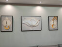 Sixpoetry 客厅装饰画现代简约沙发背景墙壁画轻奢三联晶瓷画大气高档挂画 幸福美满（铝合金外框） 晶瓷画左右35*50+中间70*50亮面 实拍图