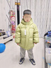 左西男童羽绒服2025冬季新款儿童三防加厚面包服长款外套 果绿色130 实拍图