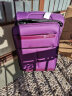 大嘴猴（Paul Frank）牛津布拉杆箱女帆布行李箱男轻音万向轮旅行大容量布箱防刮密码箱 紫色/升级版 24英寸 实拍图