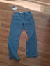 AEMAPE苹果纯棉秋冬季牛仔裤中老年高腰深裆宽松直筒爸爸装百搭加绒长裤 （厚款）A款#浅蓝色 30 (2尺3) 实拍图