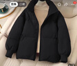 OLOEY2024年冬季新款加厚羽绒棉服女学生小个子韩版宽松保暖棉服外套潮 黑色 M 110-130斤 实拍图