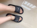 IQGD 拖鞋男女地板拖鞋软底情侣防滑浴室 黑色 44-45【适合43-44】  实拍图