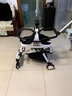 佳若琪双胞胎婴儿推车遛娃神器双人前后坐轻便可折叠二胎宝宝儿童手推车 黑色蓝伞【铝合金+可折叠+垫子】 实拍图