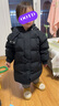 鸭鸭儿童羽绒服2023新款女童宝宝洋气中长款加厚保暖小童装冬季外套YD 黑色 100cm 实拍图