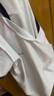 川崎（KAWASAKI）羽毛球服女神运动套装女夏季短袖T恤运动裙两件套运动服速干衣 繁花似锦套装 霜白色+深鸢尾蓝 M 实拍图